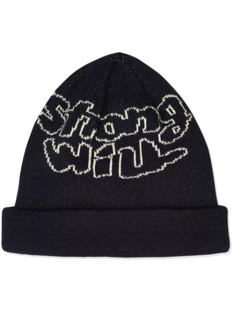 Comme Des Garcons Shirt embroidered logo beanie Women 0113