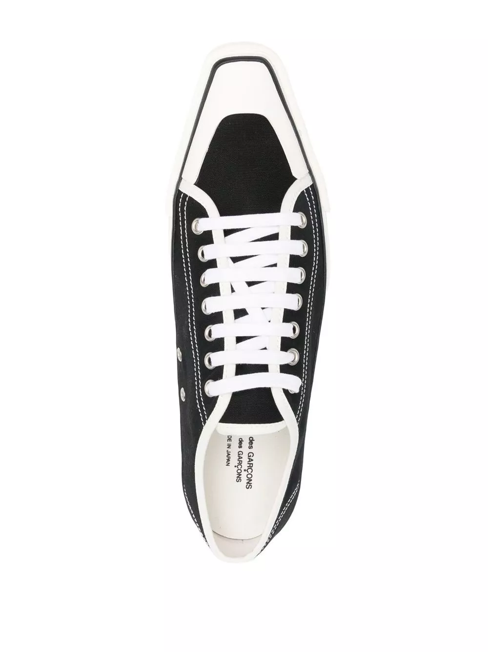 Cheap Comme Des Garcons Comme Des Garcons pointed-toe canvas sneakers Women 0114