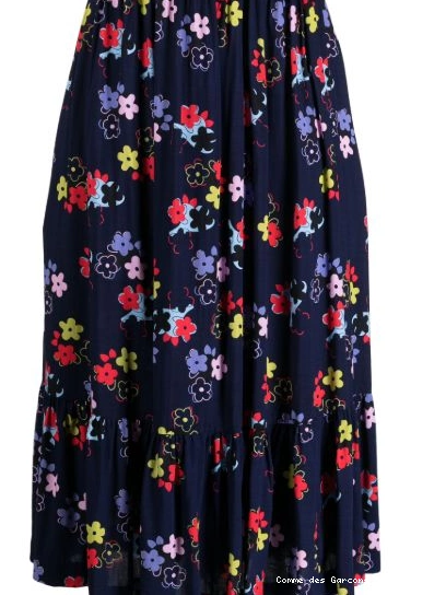 Affordable Garcons floral-print Girl Women pleated Comme Des skirt 0305