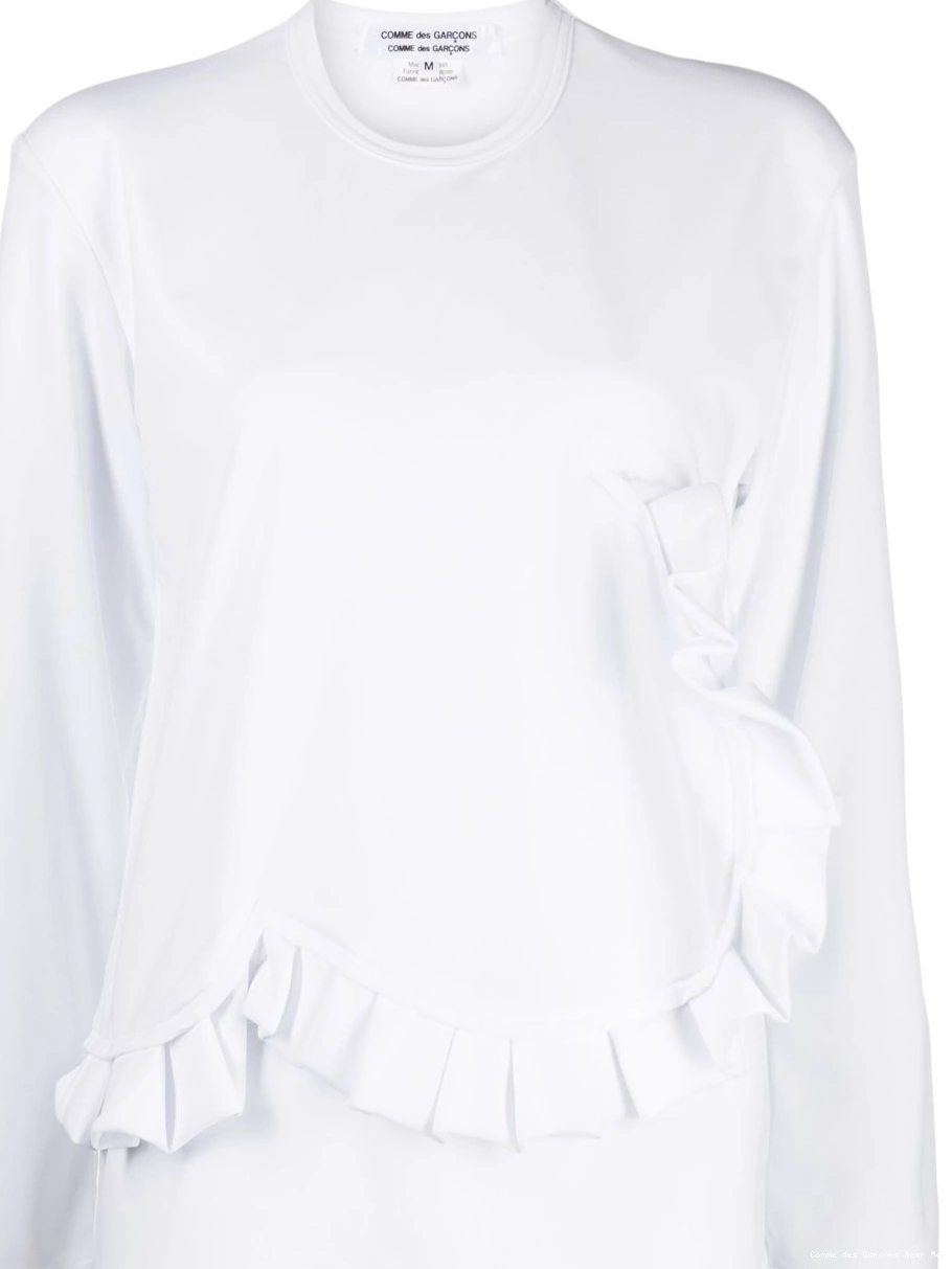 Affordable T-shirt Garcons Comme long-sleeved Des ruffle-detail Comme Garcons Des Women 0304