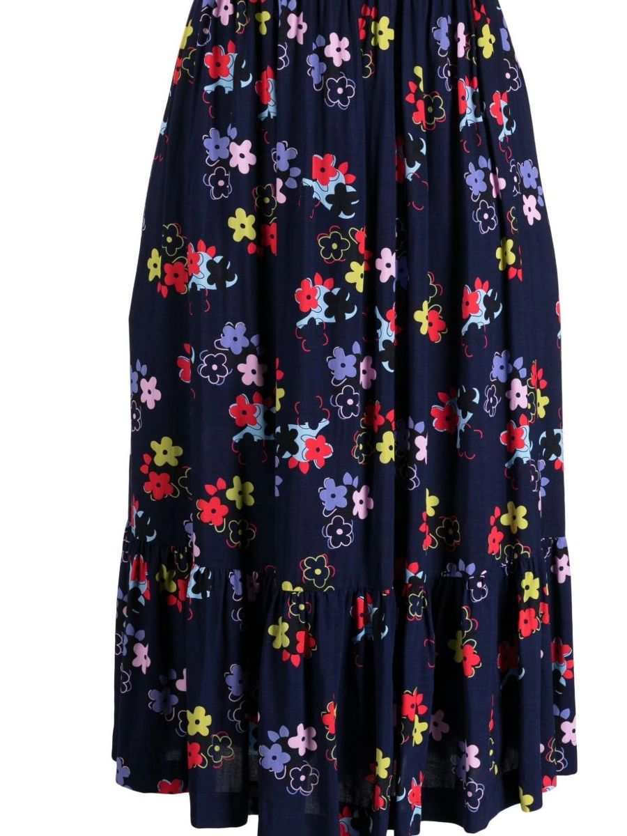 Affordable Garcons floral-print Girl Women pleated Comme Des skirt 0305