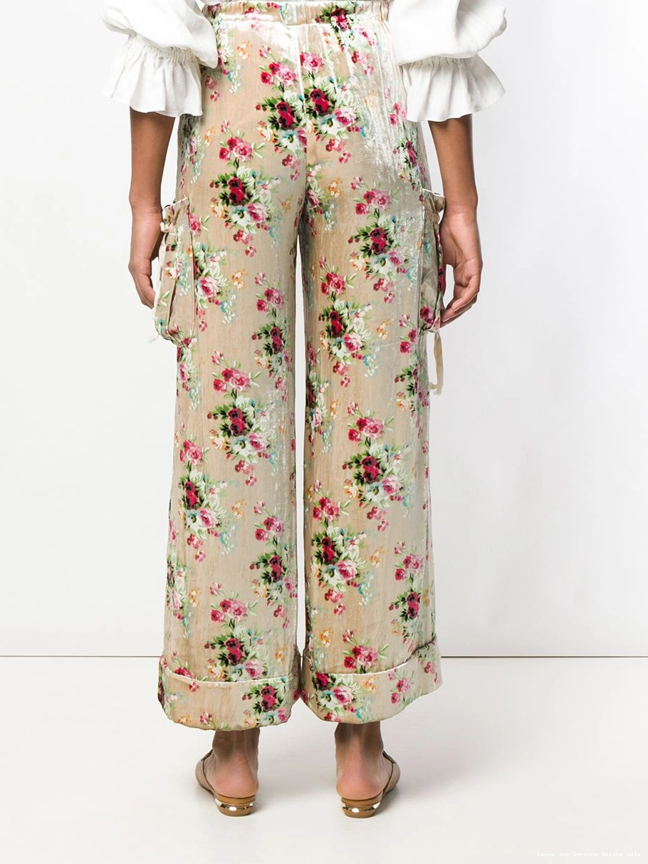 Affordable floral velvet Comme print Garcons Women Des trousers 0305