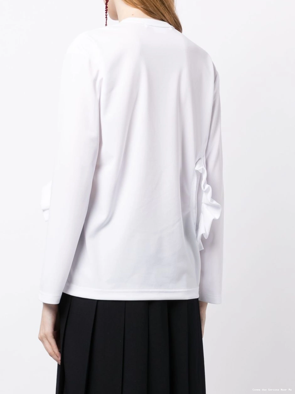 Affordable T-shirt Garcons Comme long-sleeved Des ruffle-detail Comme Garcons Des Women 0304