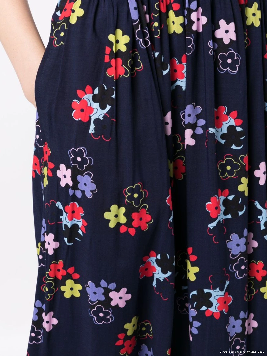 Affordable Garcons floral-print Girl Women pleated Comme Des skirt 0305